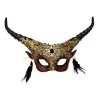 Herrscher Der Finsternis Teufels Halbmaske -Karneval Universe Verkäufe lord of the darkness teufels halbmaske devil halfmaske with horns and gold application halloween maske 50494 01
