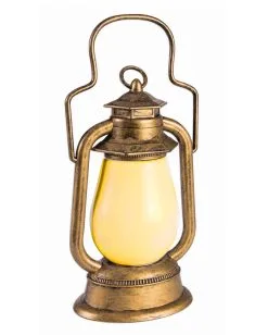 Messingfarbene Grubenlaterne Mit Licht