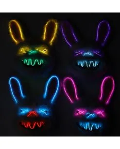 Beleuchtete Hasen LED Maske
