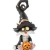 Katzenfigur Mit Hexenhut Und Kürbis 19 Cm -Karneval Universe Verkäufe niedliche katze mit hexenhut und kuerbis kindgerechte halloween dekoration halloween party halloween deko figur kinder halloween party 53793