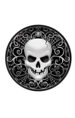 Totenkopf Pappteller Halloween 8 St.