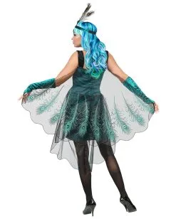 Pfauen Fairy Damenkostüm -Karneval Universe Verkäufe pfauen fee damenkostuem mit kopfschmuck peacock fairy womans costume maerchenkostuem cosplay kostuem 36848 02 1
