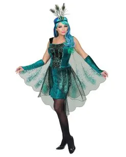 Pfauen Fairy Damenkostüm -Karneval Universe Verkäufe pfauen fee damenkostuem mit kopfschmuck peacock fairy womans costume maerchenkostuem cosplay kostuem 36848 04 1