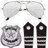 Cop Kostümzubehör Set 4-tlg. -Karneval Universe Verkäufe polizistem kostuemzubehoer set polizei uniform zubehoer police set 29372 1