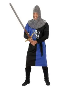 Ritterkostüm Blau/schwarz Gr. M -Karneval Universe Verkäufe ritterkostuem blau schwarz mittelalterkostuem herrenkostuem templerkostuem knight costume bild2 15900 2