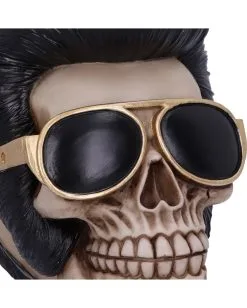 Rock 'n' Roll Totenschädel 17cm -Karneval Universe Verkäufe rock n roll totenkopf rock n roll totenschaedel rock n roll skull rockabilly wohnaccessoire 53392 05