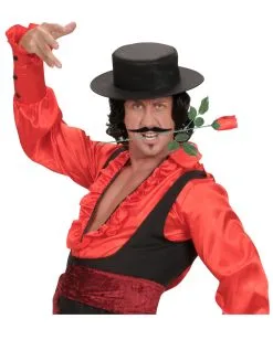 Rote Deko Rose Mit Stiel -Karneval Universe Verkäufe rote rose mit stiel red rose with stalk kostuemzubehoer 38534 03