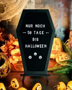 Sarg Buchstabentafel -Karneval Universe Verkäufe sarg buchstabentafel coffin letterboard halloween und gothic deko 51485 6