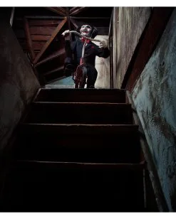 SAW Puppe Billy -Karneval Universe Verkäufe saw billy puppe originale horrorfilm sammler puppe aus james wans saw lizenzierte horrorpuppe fuer jig saw fans 28972 5