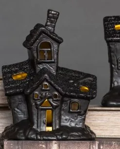 Beleuchtete Grusel Glitzer Geisterhaus Deko -Karneval Universe Verkäufe scary glitter geisterhaus deko mit led scary glitter light up haunted house halloween spukhaus deko 53048 4