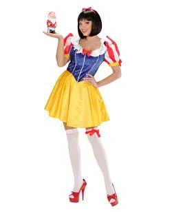 3-tlg. Schneewittchen Kostüm & Haarschleife -Karneval Universe Verkäufe schneewittchen kostuem snow white costume maerchenkostuem sexy faschingskostuem 38569 03