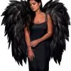 Engelsflügel Schwarz -Karneval Universe Verkäufe schwarze engelsfluegel angel wings black kostuemzubehoer boeser engel weihnachtsengel fluegel 54399