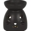Schwarze Katze Duftöl Brenner -Karneval Universe Verkäufe schwarze katze duftoel lampe black cat cut out oil burner halloween tischdeko 50804 01