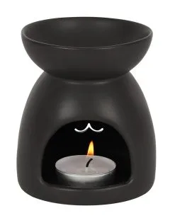 Schwarze Katze Duftöl Brenner -Karneval Universe Verkäufe schwarze katze duftoel lampe black cat cut out oil burner halloween tischdeko 50804 02