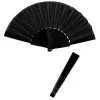 Schwarzer Burlesque Fächer Aus Stoff -Karneval Universe Verkäufe schwarzer faecher schwarzer handfaecher burlesque kostuemzubehoer flamenco kostuemzubehoer black hand fan 36597 01