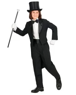 Schwarzer Frack Für Kinder -Karneval Universe Verkäufe schwarzer frack kinderkostuem black tailcoat child costume showtanz kinderkostuem 36613 03