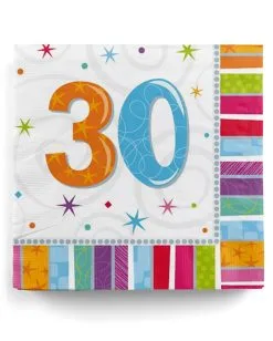 Servietten 30. Geburtstag