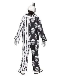 Totenkopf Horrorclown Kinder Kostüm Mit Maske -Karneval Universe Verkäufe skelett horror clown kinder kostuem mit maske skele klown child costume with mask killerclown halloween anzug 54231 2