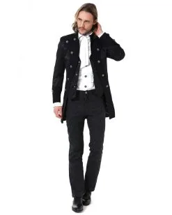 Steampunk Aristokrat Herren Mantel Schwarz -Karneval Universe Verkäufe steampunk aristokrat herren mantel schwarz steampunk aristocrat mens coat black steampunk mantel 39106 4