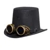 Steampunk Zylinder Mit Schweißerbrille -Karneval Universe Verkäufe steampunk zylinder mit brille schwarz steampunk zylinder halloween und faschings huete kostuem zubehoer 28717