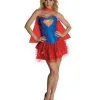 Sexy Supergirl Corsagen Kostüm -Karneval Universe Verkäufe supergirl corsagen kostuem lizenziertes supergirl damenkostuem supergirl lizenzware sexy superheldin 24690