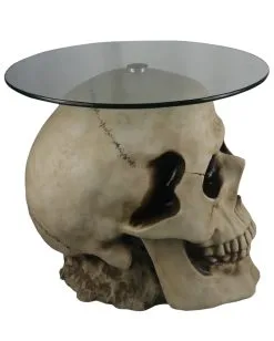 Totenschädel Tisch Mit Glasplatte 56,5cm -Karneval Universe Verkäufe totenkopf tisch mit runder glasplatte totenschaedel tisch mit runder glasplatte skull table with round glass plate 54783 03