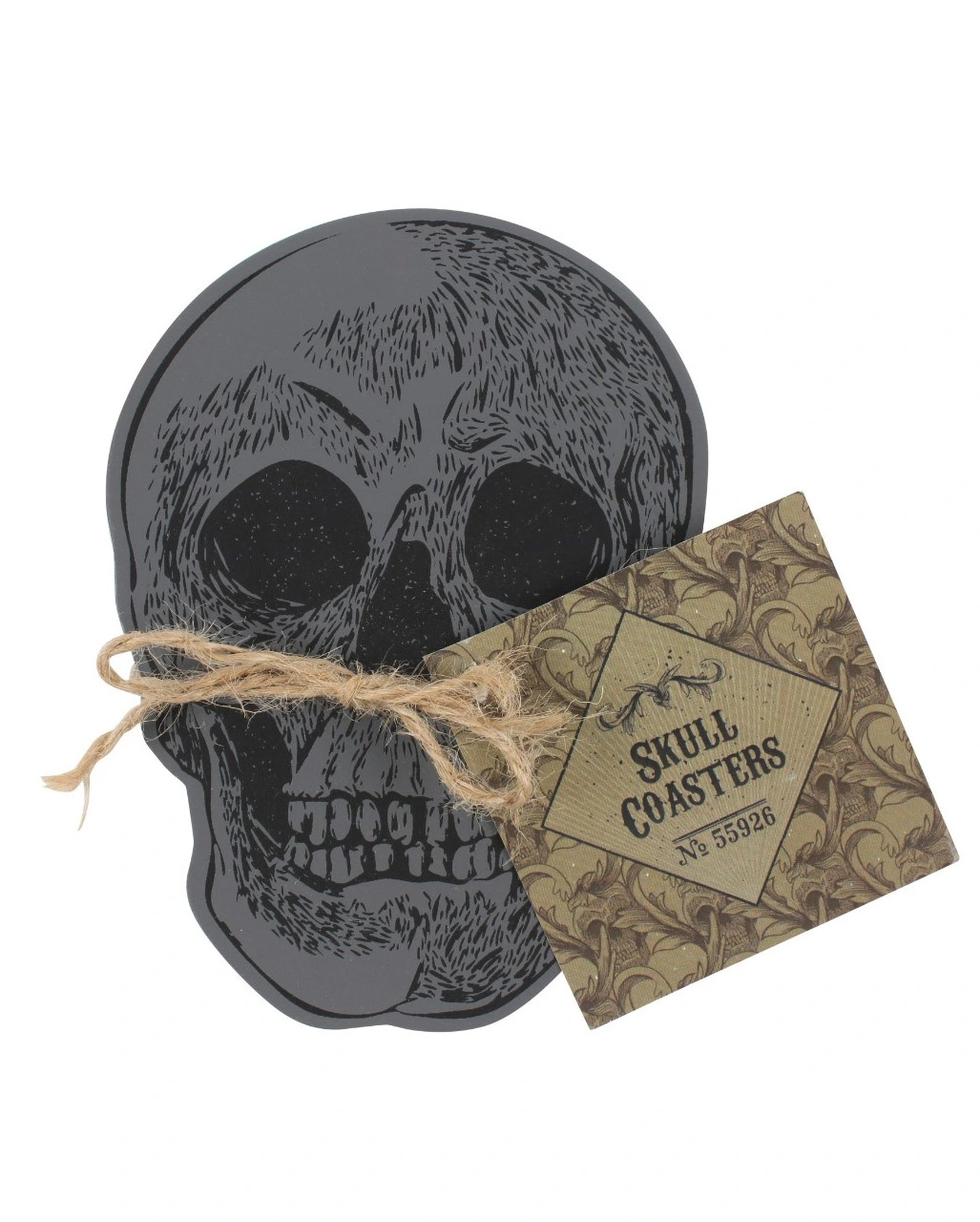 Totenschädel Untersetzer Set 4 St. 3 Totenschädel Untersetzer Set 4 St.