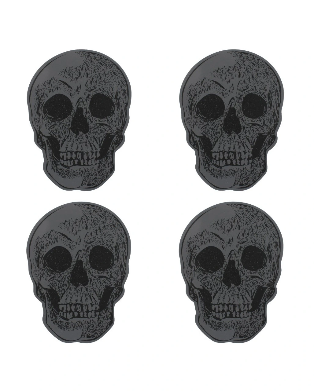 Totenschädel Untersetzer Set 4 St. 5 Totenschädel Untersetzer Set 4 St. – Bild 3