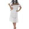 Totenkopf Senorita Kostüm -Karneval Universe Verkäufe totenschaedel senorita kostuem totenkopf senorita kostuem die de los muertos costume 38741 01