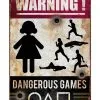 Dangerous Games Warnschild 24x36 Cm 1 Dangerous Games Warnschild 24x36 Cm -Karneval Universe Verkäufe warnschild dangerous games warning sign dangerous games halloween wanddeko schild 53315