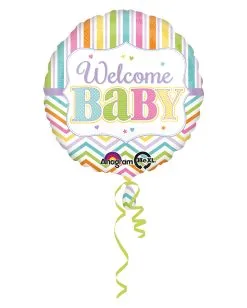 Folienballon Welcome Baby 43cm