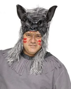 Wolfs Krieger Herrenkostüm Plus Size -Karneval Universe Verkäufe wolfs krieger kostuem mit wolfs maske wolfs indian costume with wolf mask 25808 ps 03